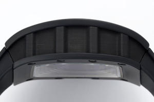 Montre mécanique automatique classique noire en fibre de carbone, résistante à l'eau, avec bracelet en caoutchouc, tourbillon, design ajouré, luxe et mode - Product Image 4