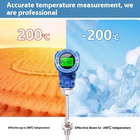 Transmitter Suhu Digital Thermowell untuk Tangki Air, Sensor Termokopel Plastik, Pengontrol 4-20MA