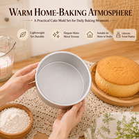 Hoge kwaliteit aluminiumlegering ronde taartvorm met stevige bodem, antiaanbaklaag, voor chiffon cake en cheesecake, geschikt voor huishoudelijke ovens
