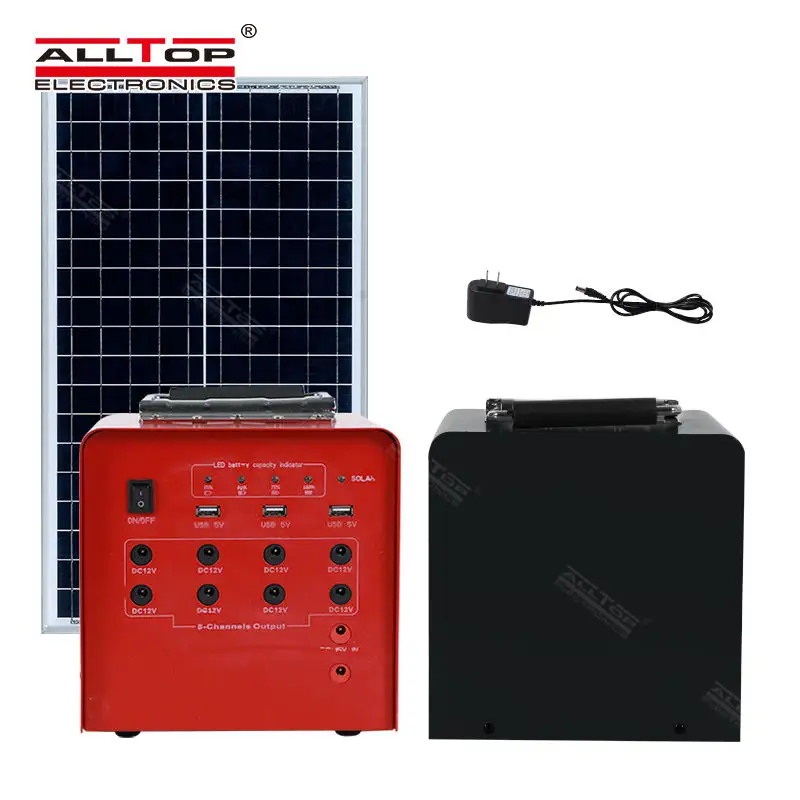 ALLTOP Outdoor Lighting 5730 Led USB Charging 30W Solar Panel Portable Solar Power Saving System