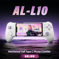 Control de Juego Móvil Cómodo y Conveniente Aolion Hall, Joystick Extensible para Android, IOS, Conexión BT, PC