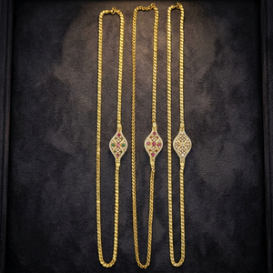 สร้อยคอทองคำแท้ 14K 18K 24K ประดับเพชร CZ แบบไมโคร พร้อมโซ่ทองเหลือง สร้อยคอแบบดั้งเดิม เครื่องประดับทองประดับเพชร CZ ขายส่ง - Product Image 4