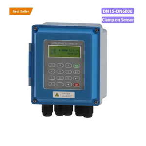 Klem cairan portabel genggam murah biaya rendah, meteran aliran air, Ultrasound, Sensor denyut aliran, pengukur aliran ultrasonik - Product Image 2