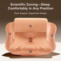Oreiller ergonomique en mousse à mémoire de forme, oreiller cervical à récupération lente avec design profilé et taie d'oreiller amovible et lavable