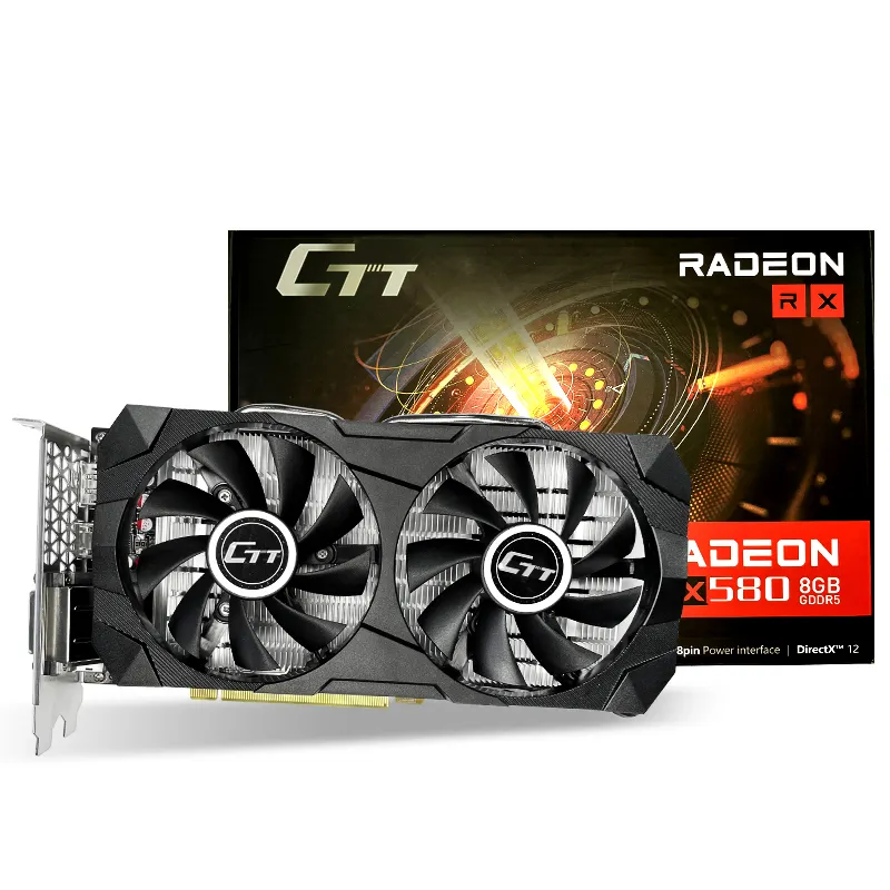 เต้าเสียบโรงงานการ์ดจอ RX 580ใช้8GB สำหรับ AMD แซฟไฟร์ RX580 8GB การ์ดจอสำหรับเล่นเกม8GB พร้อม256bit สำหรับ RX580 GPU RX590