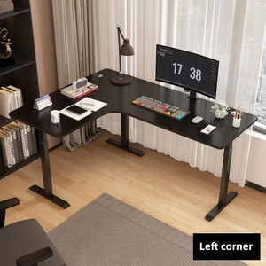 Bureau debout électrique Yazhi à moteur unique, 160 cm, réglable en hauteur, en tissu blanc - Product Image 6