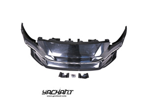 Parachoques delantero estilo FRP de fibra de vidrio 2017 a 2020 R35 GTR EBA TS sin kit de carrocería DRL para Nissan R35 GTR EBA - Product Image 2