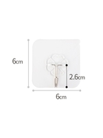 Crochets adhésifs multifonctionnels transparents sans perçage de 6 cm, crochets muraux auto-adhésifs, style nordique