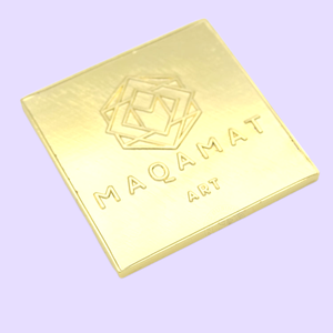 Plaque de marque vierge plaquée or personnalisée sac en métal logo personnalisé badges plaque de métal décorative gravée - Product Image 1