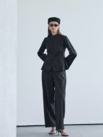 Ensemble Abaya deux pièces noir pour femmes musulmanes Mexizo, col montant, ourlet à volants, haut et pantalon large, Dubaï