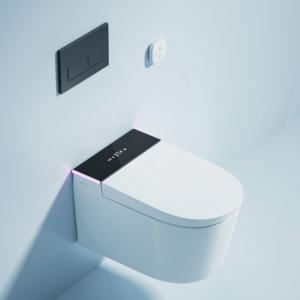 Nouveau design de toilettes électriques intelligentes murales <span class=keywords><strong>Wc</strong></span> Salle de bains Toilettes intelligentes automatiques suspendues au mur en céramique avec réservoir dissimulé - Product Image 1