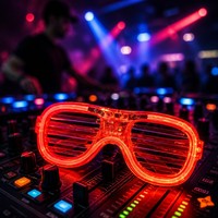 Lunettes LED à obturateur, lumineuses et clignotantes, accessoire néon pour fêtes, concerts, bars, anniversaires, costumes, vente en gros