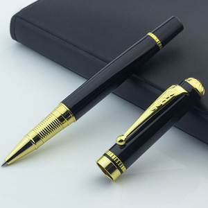 Stylos à bille dorés à encre noire en acier inoxydable, stylos uniformes pour cadeaux pour hommes d'affaires, agent de bord - Product Image 6