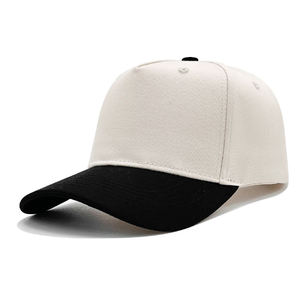 หมวกเบสบอลสองสีสำหรับผู้ชายหมวกเบสบอลขอบโค้งแบบพรีเมี่ยม5แผงทำจากผ้าฝ้ายสั่งปักโลโก้ได้3D - Product Image 6