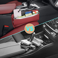 Organisateur de vide-espaces de voiture en cuir PU de haute qualité avec interface USB, accessoires intérieurs de voiture