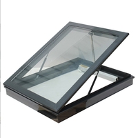 Villa moderne sur mesure avec fenêtre de toit en aluminium inoxydable à double vitrage insonorisé, ouverture coulissante pour toit plat