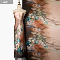 Kain Sutra Murni 100% Lebar 114 cm x 1 Meter 19 Momme Sutra Satin Charmeuse Alami Mewah Tekstil Gaun Abstrak