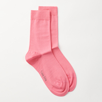 Chaussettes habillées simples et polyvalentes pour femmes de couleur unie Chaussettes en coton égyptien haut de gamme Chaussettes de créateur en poudre de bonbon doux