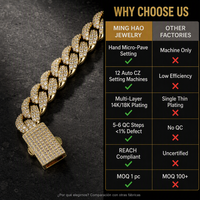 Collier Statement Massif en Laiton Plaqué Or avec Zircon, Style Hip Hop, Chaînes Cubaines de Luxe, Bijoux Tendance