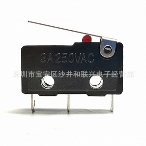 Micro-interrupteur KW11-3Z-2 3A 250VAC SPST à usage industriel avec levier - Product Image 1