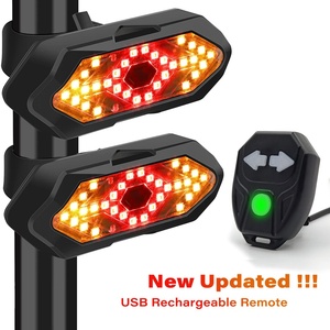 USB sạc pin LED đêm cưỡi ánh sáng IPX4 không thấm nước xe đạp điều khiển từ xa đèn hậu sừng thiết bị đi xe đạp ngoài trời - Product Image 2