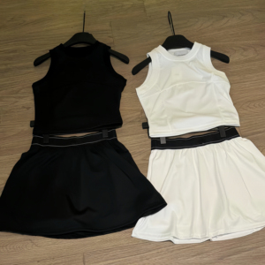 Chất Lượng Cao AI Yoga Tập Thể Dục Thiết Lập Của Phụ Nữ Đàn Hồi Cao Áo Ngực Thể Thao Tank Top + Xà Cạp Ngắn Váy 2-Mảnh Thiết Kế Chạy Bộ Thiết Kế - Product Image 1