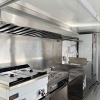 Conteneur remorquable mobile OEM sympa Cuisine Falafel Espresso Hot Sandwich Food Exhibidor Remorque Crêperie Para Empanadas 8x14