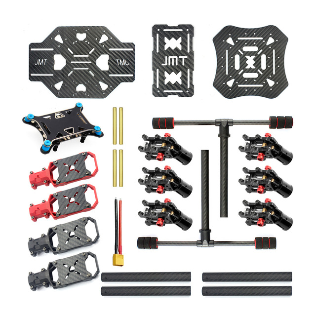 X4 560mm Carbon Fiber Foldable Frame with Foldable / Non-foldable Landing Skid for RC Helicopter Quadcopter DIY Drone..