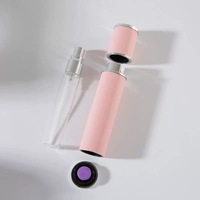 Flacon de parfum élégant de style nouveau, vaporisateur, 5 ml, 10 ml, mini, petit, portable, mignon, en cuir, en verre, pour coffrets cadeaux
