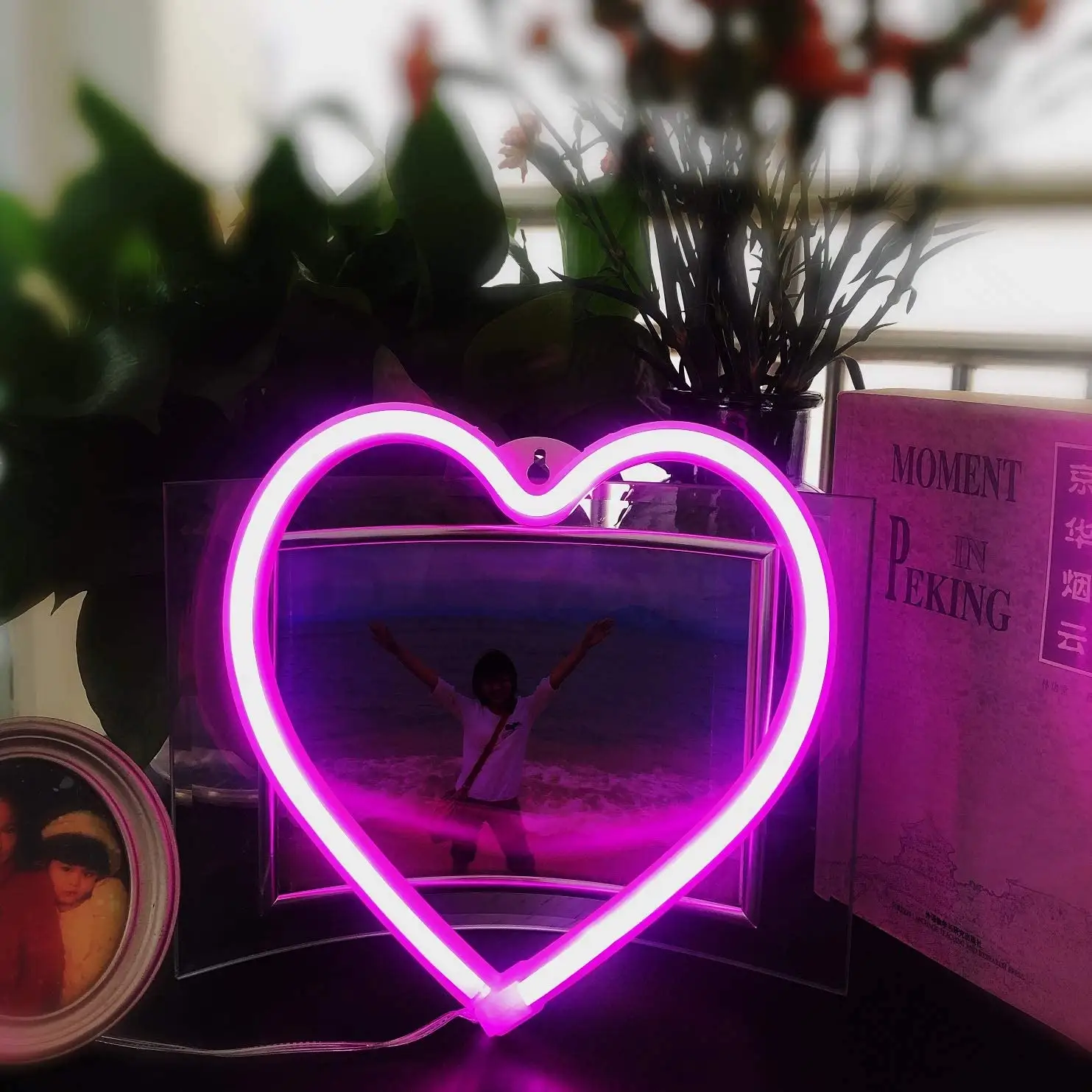 Amazon Top Sale Wall Decoration Battery Powered Or USB Large Love Sign Shape Led Neon Heart Lights