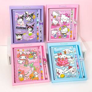 卸売カスタム漫画スクール学生用文房具描画ノート、ジェルペンセット付きステッチA5コイルギフト日記帳 - Product Image 4