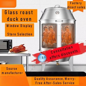 <span class=keywords><strong>Asador</strong></span> de Acero Inoxidable de Gran Capacidad de 60 cm con Vidrio Transparente para Asar Pollo, Pato y Carne - Product Image 6