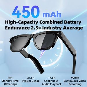 Gafas Inteligentes con IA de 8MP y Video 1080P, Almacenamiento - Gafas con Cámara Bluetooth para Grabación Manos Libres - Product Image 4