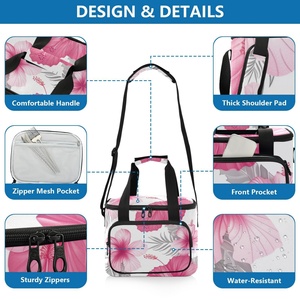 Sac isotherme multifonctionnel personnalisé à motif hawaïen, impression de logo personnalisée, imperméable, pour pique-nique et déjeuner - Product Image 4