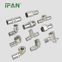 IFAN échantillon gratuit plomberie raccords Pex ISO multicouche raccord coudé raccord en T raccords de tuyauterie Pex raccords de presse en laiton
