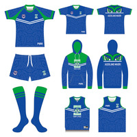 Jersey Rugby Kustom Murni untuk Lapangan, Atasan Liga Rugby, Kaos, Celana Pendek, Set Pakaian Rugby Sepak Bola Tim Sublimasi, Au Nz