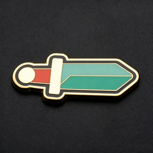 Badge aimanté pour réfrigérateur OEM, design épée élégant, plaqué or, émail dur personnalisé, pour cadeau périphérique de jeu et d'animation - Product Image 2
