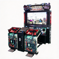Machine de jeu d'arcade de tir au pistolet Razing Storm à monnayeur, 55 pouces, pour 2 joueurs, en métal et plastique, version anglaise