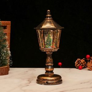 <b>LED</b> Battery Powered Water-Filled Hexagonal Table Lamp Christmas Ornaments Small Night Lamp Creative Design Christmas Gifts - Product Image 2