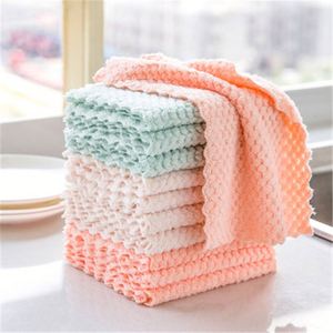 Essuie-tout de cuisine en microfibre, <span class=keywords><strong>torchon</strong></span> de nettoyage domestique, chiffon à vaisselle anti-adhésif, torchons absorbants 16*27cm - Product Image 1