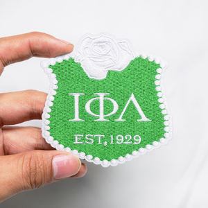 Patch brodé personnalisé pour vêtements, forme irrégulière, logo chiffre lettre, motif 'Girl Gang', thermocollant - Product Image 4