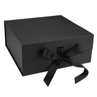 Papier de luxe personnalisé noir blanc aimant pliable boîte-cadeau magnétique pliable vêtement vêtements boîte d'emballage