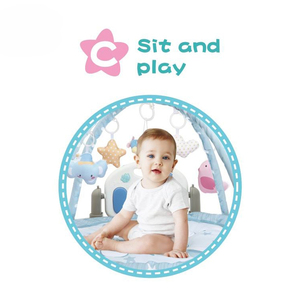 5 en 1 bébé doux petit éléphant pédale ronde Piano Fitness cadre avec miroir infantile enfant en bas âge jouets jouer jeux de gymnastique tapis - Product Image 5