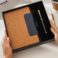 Coffret Cadeau Professionnel A5 Personnalisé avec Logo, Carnet de Notes en Bois de Bambou Gravé, Fermeture Magnétique, Planificateur de Voyage avec Stylo