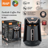 Cafetera Turca RAF R.103 de 300 ml y 600 W, Cafetera de un Solo Toque para Preparar Té y Café Turco