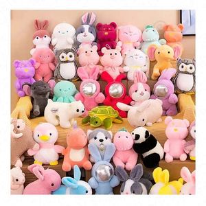 Juguetes de Peluche Personalizables Estilo Retro Años 70, Súper Suaves, Certificados CE/ASTM, Animales de Peluche con Colores Tie Dye Psicodélicos para Niños - Product Image 1