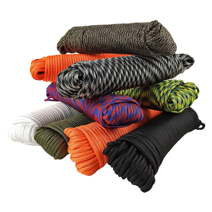 Paracord 100% Polyester Rope Parachute Cord for Camping, Hiking and Survival