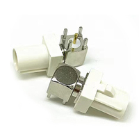 Connecteur coaxial RF FAKRA mâle à angle droit étanche pour automobile, compatible SMB, à montage sur circuit imprimé pour véhicule