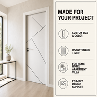 Porte intérieure moderne en MDF, isolation acoustique personnalisée, porte de chambre en mélamine pour hôtel, appartement, maison, villa, projet, fourniture en gros