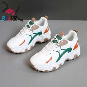 Zapatillas de Skate Casuales para Mujer 2025, Diseño Color Block, Suela Gruesa y Elevada, para Primavera y Otoño, Estilo Universitario - Product Image 6